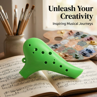 Beginners Professional Ocarina Gift, Beginner Resin Ocarina, Colorful Student Oc #variant:Green