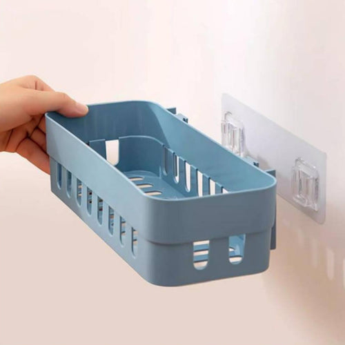 Adhesive Wall Rack Multi-Purpose Adhesive Caddy with Drawer Versatile Use