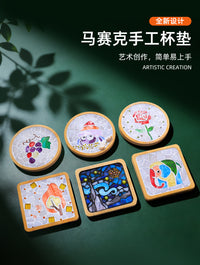DIY Mosaic Coaster Craft Kit for Kids and Adults