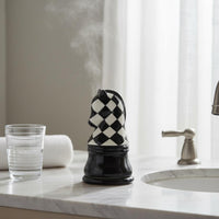 Ceramic Chess Storage Jar Dustproof Chess Piece Container Glossy Finish Ceramic Swab Holder for Vanity