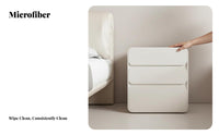3-Drawer Nightstand with Storage Drawers 3-Drawer Upholstered Cabinet for Adults