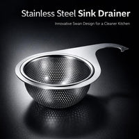 Swan Sink Strainer Basket, Stainless Steel Hanging Kitchen Drain Basket, Sink Strainer for Small Kitchen, Swan Drain Basket Kitchen Sink Fruit