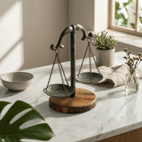 Lawyer Gift Desk Decor Retro Style Law Office Sculpture Decorative Miniature Balance of Just for Legal Professionals
