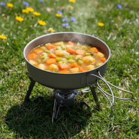1.5L Titanium Frypan Compact Backpacking Skillet Long-Lasting for Travel
