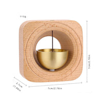 Stick-on Door Chime Japanese Design Shopkeepers Bell Solid Wood for Entryway