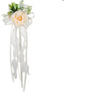 Car Flower with Ribbon Festive Ornament Decorative for Brides