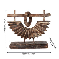 Wood Tabletop Sculpture Sculptural Wood Sculpture with Base Collectible