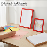 Colored Cardstock Paper for Art and Craft, A4/8K, 250GSM Thick, for Painting and DIY Projects
