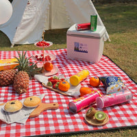 Picnic Blanket with Oxford Cloth Waterproof Backing for Family Picnic, Thickened Camping Mat and Beach Mat, Outdoor Seating with Carry Handle