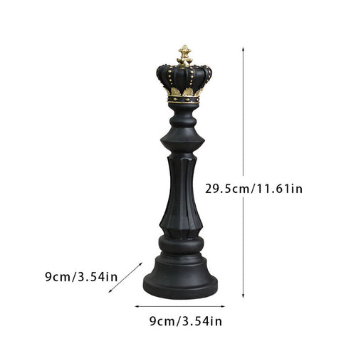 Large Chess Piece Statue Handmade Craft Decorative Figurine Elegant Accent