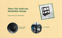 3-tier rolling garage storage cart