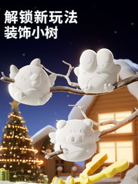 儿童玩雪工具小鸭子夹雪神器雪球夹子堆雪人模具下打雪仗玩具装备.
