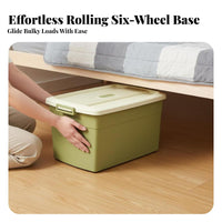 Under-Bed Rolling Bin Stackable Under-Bed Rolling Drawer With Lid for Homeowners