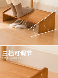 Under-Desk Footrest Stool, Bamboo, Modern Minimalist, Non-Folding