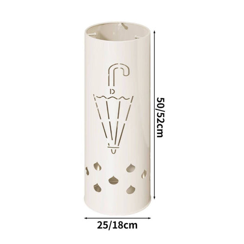 Draining Umbrella Stand Cylindrical Metal Umbrella Stand Uncovered Top