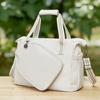 Zippered Pickleball Bag with Shoe Compartment Structured Pickleball Duffel Bag Versatile Handshands-off for Gym Goers