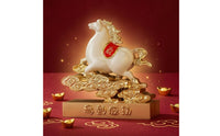 Running Horse Figurine Freestanding Desk Horse Statue Success Symbol Home Decor for Office