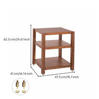 Audio Rack Solid Wood Amplifier Stand Black Walnut Hi-fi Rack Electronics Organizer Crafted from Durable Walnut Suitable for Home Theater Stereo Room