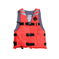 Adjustable Buoyancy Life Vest Sleeveless Life Jacket with Whistle Front-Opening PFD Secure for Paddleboarding