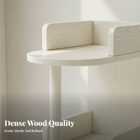 Multi-Tier Rolling Trolley Versatile Side Cabinet Raised Edges for Narrow Gaps