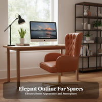 Light Luxury aesthetic Ergonomic Highspine Chair Adjustable Height Computer Seating rotate Function Rolling Desk Seat for Home Office Users, Adults, Students, Study Room, Gaming Setup