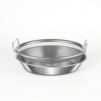 Mesh Draining Basket Low-Profile Oil Strainer with Handles Rust-Proof for Frying