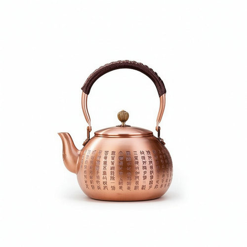 Copper Teapot Hammered Cookware Nonleak-Drip-Free for Hosts