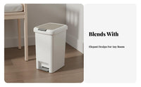 Lidded Diaper Pail Odor-Resistant Closure Foot Pedal Trash Can Slim Rectangular Trash Can Hands-Effortless Function Push Button