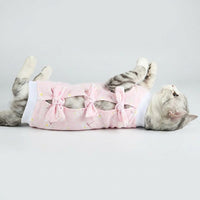 Cat Recovery Suit with Tie-Back Closure, Breathable Cat Surgery Recovery Suit, Sleeveless Cat Post Surgery Suit, Thin Cat Body Suit After Surgery