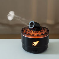 Creative Simulated Cannon Aroma Humidifier with Flame Effect and Night Light