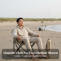 Foldable Moon Chair Compact Collapsible Frame Chair Lightweight