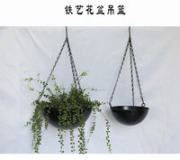 跨境花园铁艺吊篮盆栽装饰阳台水培绿植园艺悬挂花盆多肉创意吊盆
