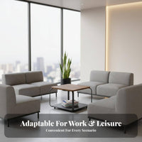 Simple Design Steel Frame Coffee Table Minimalist aesthetic Reception Furniture Modern Aesthetic Business Interior adaptable Use for Office Managers, Homeowners, Apartment Dwellers, Waiting Room, Small Spaces