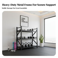 Home Gym Storage Rack Multi-Functional Dumbbell and Exercise Mat Holder Space-Saving Exercise Mat and Weight Rack for Personal Trainers