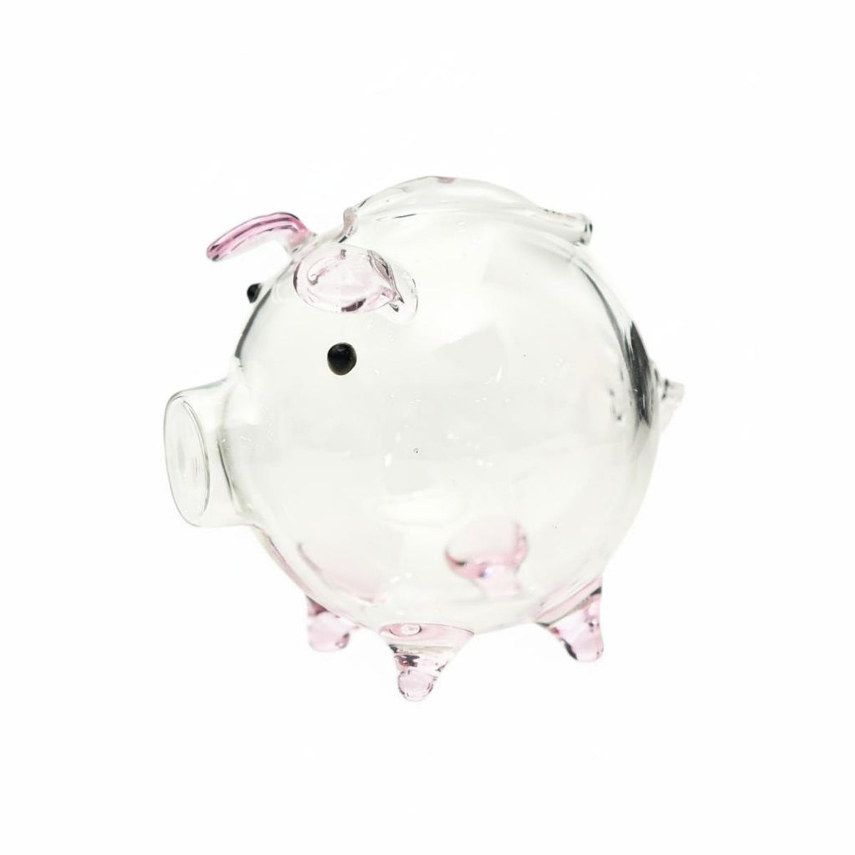 Clear Glass Piggy Bank Small Size Golden Bean Storage Bottle Glass Piggy Bank Multi-Functional Decor for Young Children, Nursery