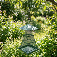 nectar dispenser Retractable Metal Mesh Tube with Drainage, 3 Level Hanging Feeder for Garden Patio Decor, Hanging Feeders Attract Avian Species