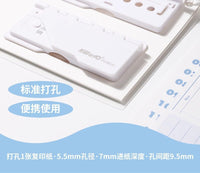 5孔打孔机便携打孔器卡片活页本手动压孔A4B5A5小型活页纸打洞器