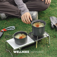 WELLHIKE户外升级款折叠蜘蛛炉架小桌便携野餐露营加厚铝合金桌
