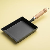 Cast Iron Tamagoyaki Pan Uncoated Tamagoyaki Pan Fast Heating for Camping