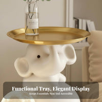 Stacked Elephant Family Side Table Versatile Placement for Bedroom