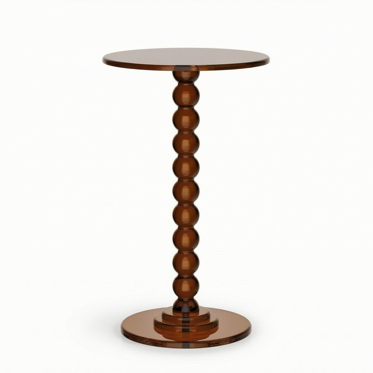 Acrylic Side Table Clear Round Side Table Glossy for Living Room, Reading Corner