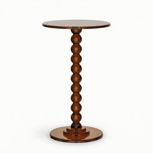 Acrylic Side Table Clear Round Side Table Glossy for Living Room, Reading Corner
