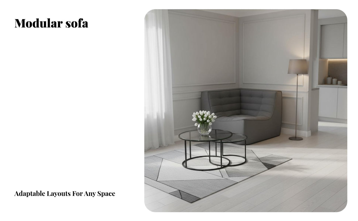 Nordic design sectional unified Sofa Minimalist design living Room Seating Small Space space-efficient Sectional Couch Configurable Layout for Apartment Dwellers, residents, Young Adults, Lounge Area, literature corner, Bedroom, Playroom