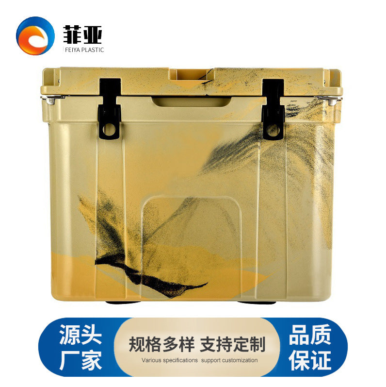 55L Roto-Molded Camping Cooler Box for Vehicle, Insulated Food Storage