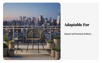 Woven Backrest Armchair Nordic Design Patio Chair Minimoutsideist Design Weather-Resistant for Homeowners, Boutsidecony