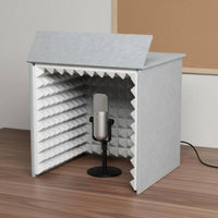 Noise Reduction Desktop Vocal Booth Detachable Portable Audio Capture Device Isolation Barrier Quick Assembly for Podcasters, Voice Actors