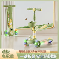 3-in-1 Kids Scooter for Ages 1-8, Sit-to-Ride, 3 Wheels, PU Wheels