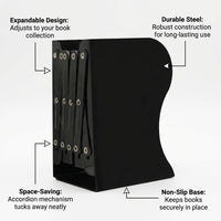 Adjustable Book Stand, Pink Dinosaur with Magnetic Pen Holder