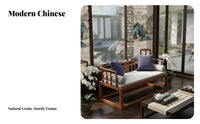 Solid Wood Teahouse Table and Chairs Set with Carbon Steel Frame Foam Cushions Booth Furniture Dining Seating Suitable for Cafe Restaurant Lounge Teahouse
