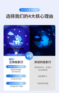 万火星空投影仪小夜灯玩具卧室灯满天星氛围儿童女孩生日礼物装饰 A 梦幻【故事遥控款-21套灯片】可充电可插电+自带150首儿歌/故事+精美包装